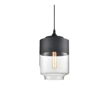 Lisslune | Hand-Blown Glass & Wood Pendant Light Adjustable