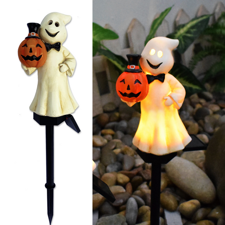 Lisslune | Halloween Solar Lights – Decorative LED Garden Lights with Pumpkin and Witch Designs