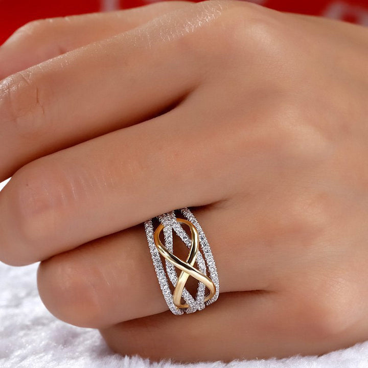 Lisslune | Mother & Daughter Forever Connected Together Ring