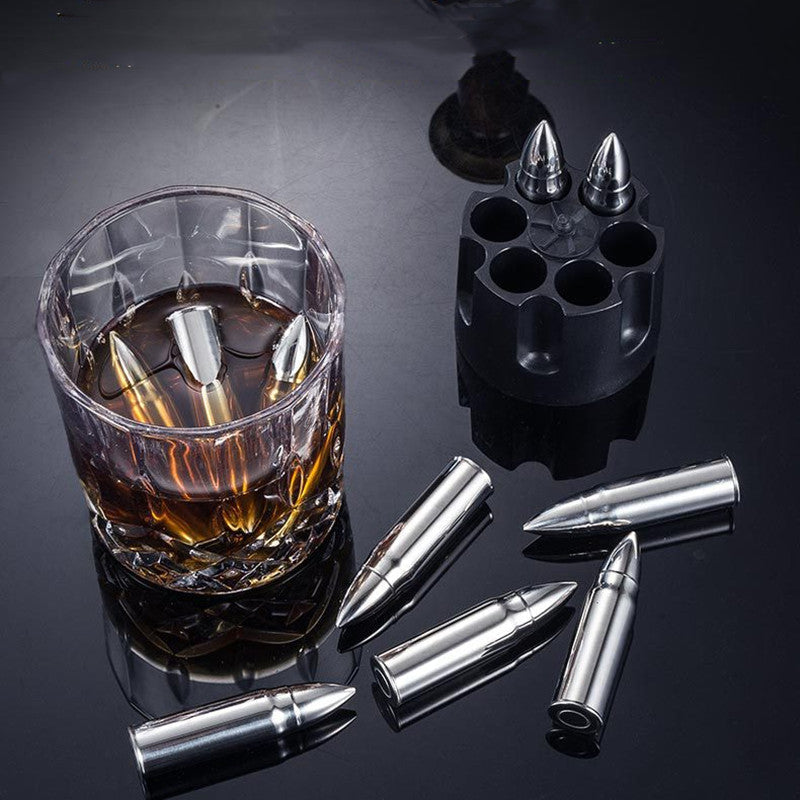 Lisslune | Stainless Steel Bullet Shaped Metal Ice Cube Mold