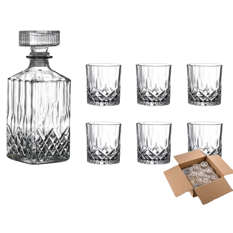 Lisslune | RoyalPour - 7-Piece Whiskey Decanter Gift Set