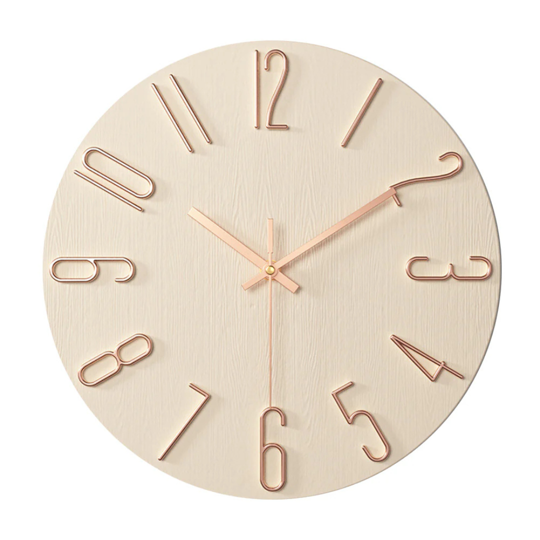 Lisslune | Noble Wall Clock – Modern & Silent Clock for Living Room