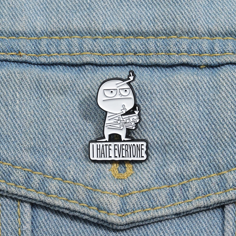 Lisslune | I HATE ALL funny brooch