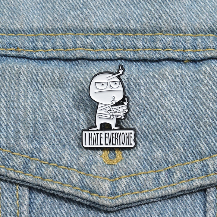 Lisslune | I HATE ALL funny brooch