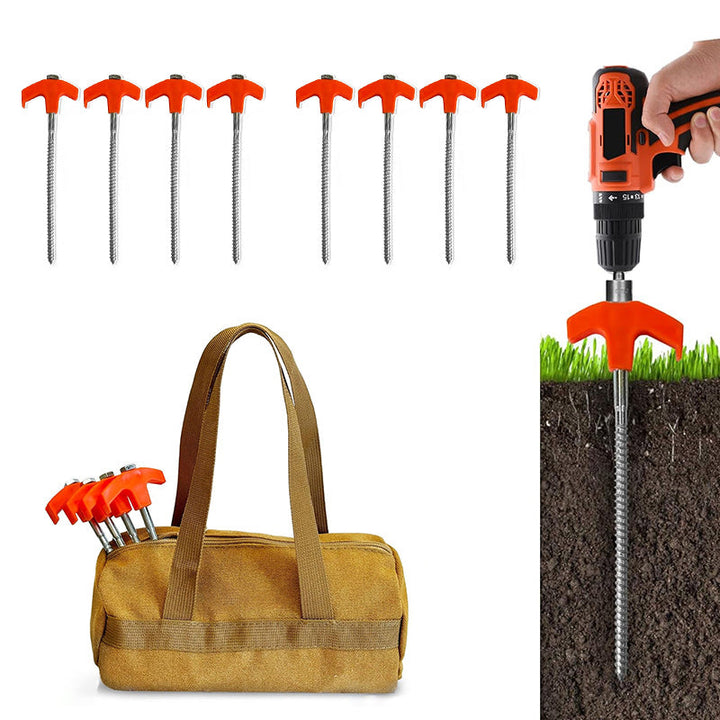 Lisslune | Rotatable tent pegs with thread