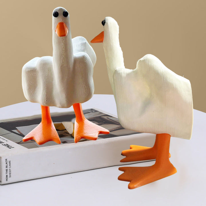 Lisslune | Middle Finger Duck Resin Ornament