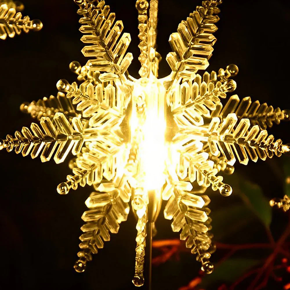 Lisslune | FrostyGlow - Waterproof LED Solar-Powered Snowflake Decoration Light for the Lawn