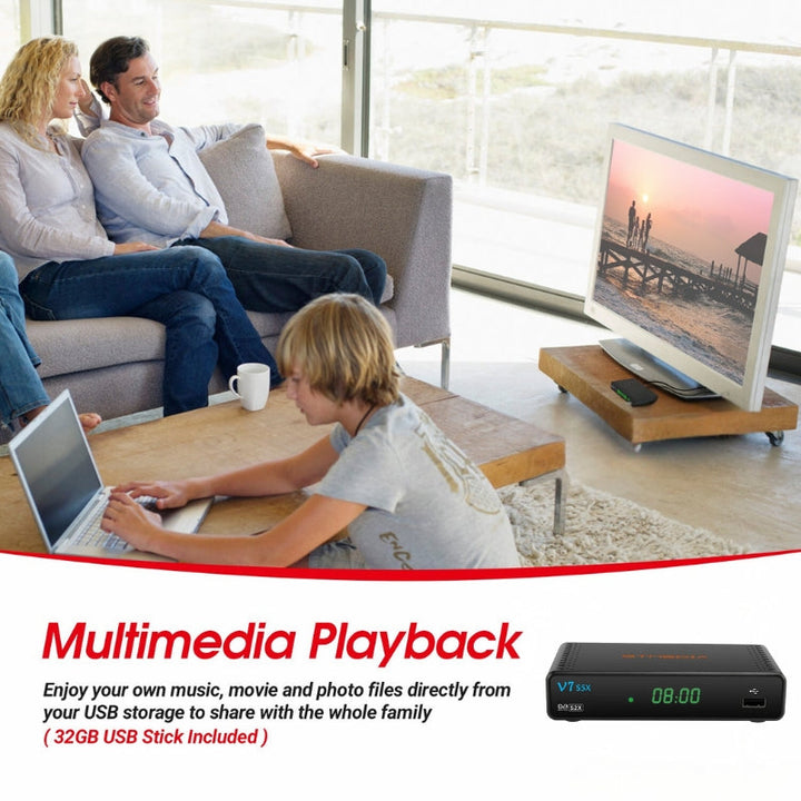 Lisslune | V7 S5X Freeview Box Recorder – HD TV Recording Device with Built-in Freeview