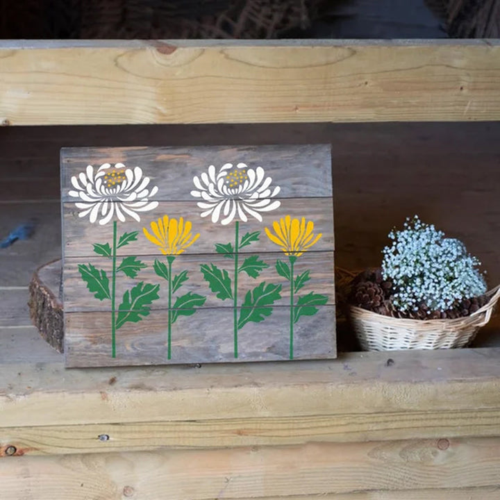 Lisslune | Large Flower Stencils for Garden Fence