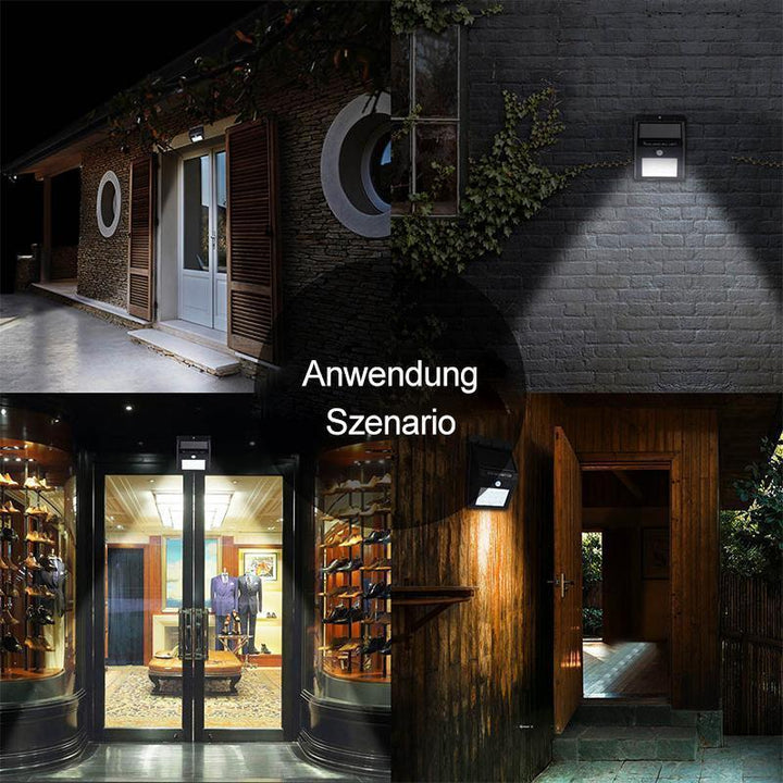 Lisslune | 20 LED Solar Lamps Outdoor, Super Bright Wall Light with Motion Sensor