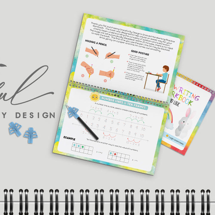 Lisslune | Reusable ribbed handwriting workbooks