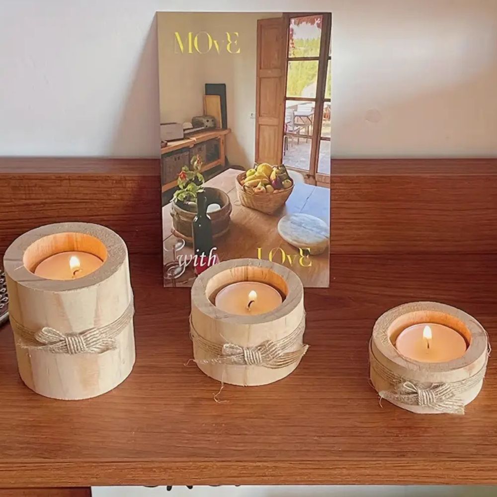Lisslune | Bamboo Essence Candle Holders | 3 sets