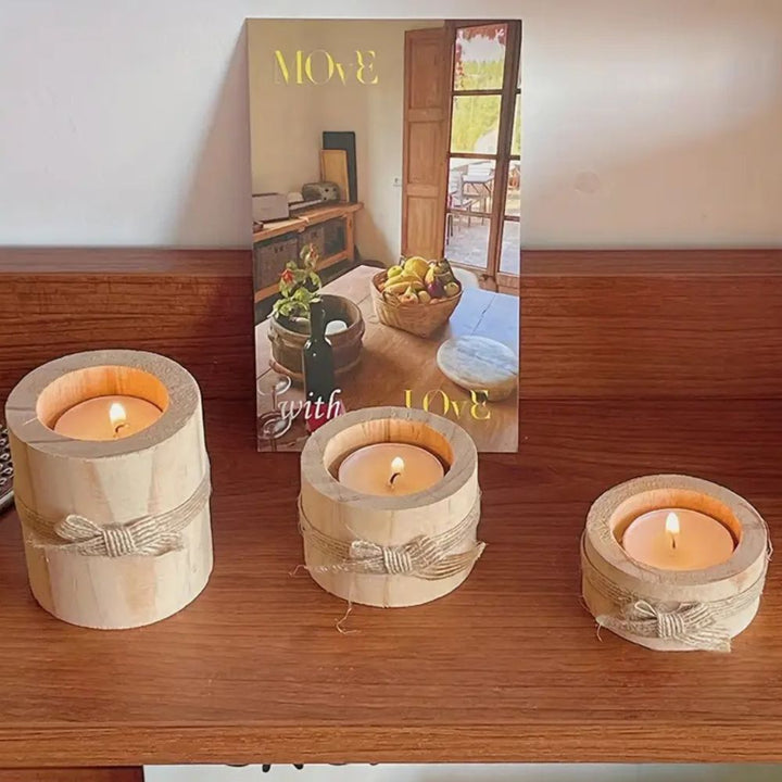 Lisslune | Bamboo Essence Candle Holders | 3 sets