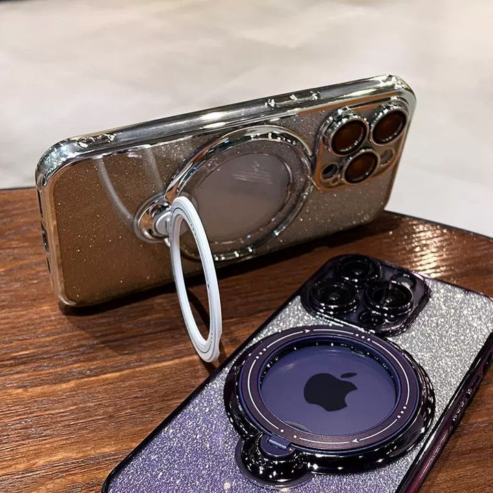 Lisslune | Magnetic Glitter Case with Invisible Stand for iPhone
