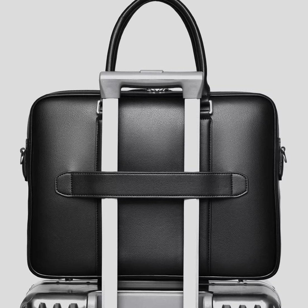 Lisslune | Manhattan Leather Business Laptop Briefcase Crossbody Handbag