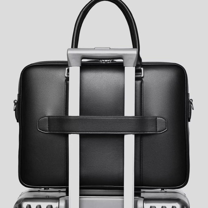 Lisslune | Manhattan Leather Business Laptop Briefcase Crossbody Handbag