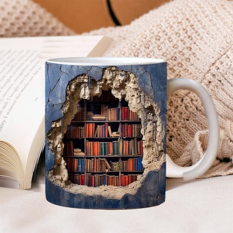 Lisslune | 3D Bookshelf Mug