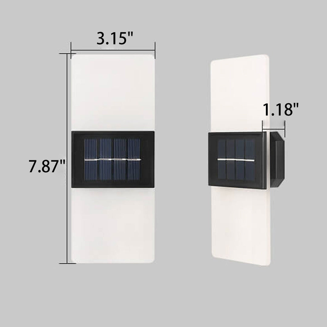 Lisslune | LumaZen Solar LED Wall Lamp | Weatherproof | Solar Powered Outdoor Lighting | Garden & Patio Decor
