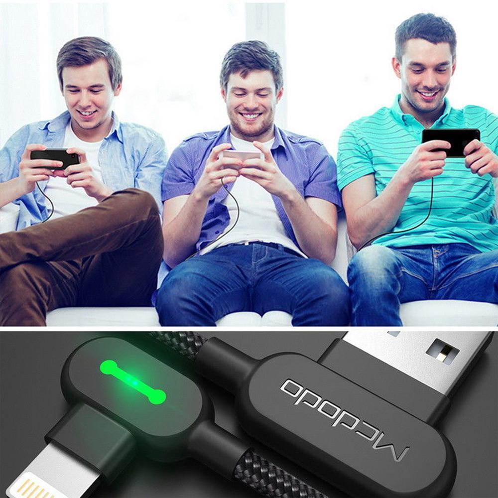 Lisslune | Bequee Lightning-USB charging cable with 90-degree design for iOS and Android