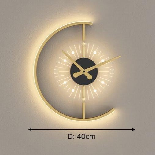 Lisslune | LunaTime - Modern wall clock in moon phase design with gentle light