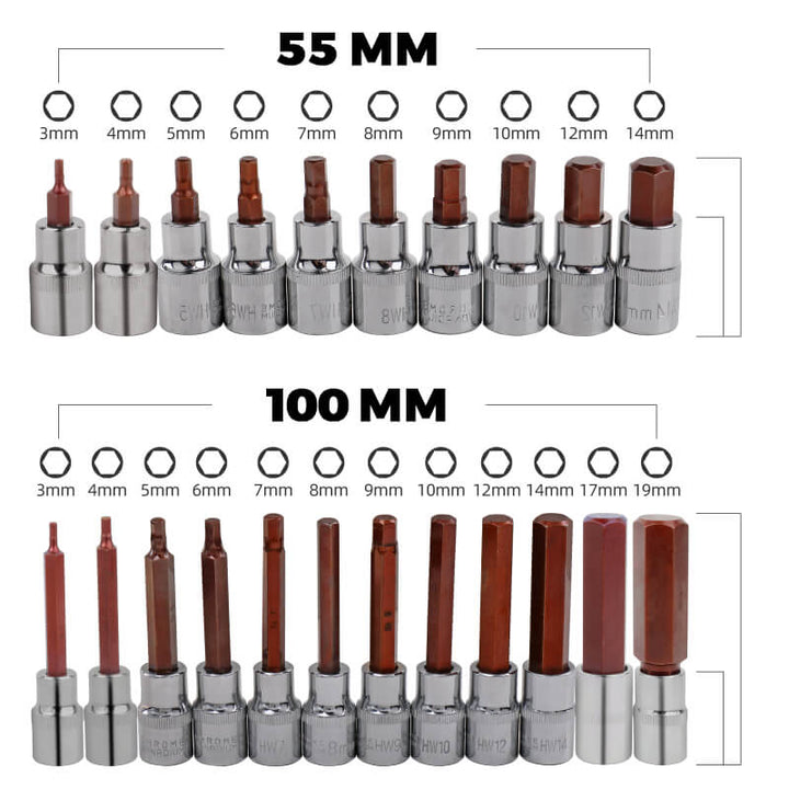 Lisslune | Hexagon twelve point screwdriver socket head