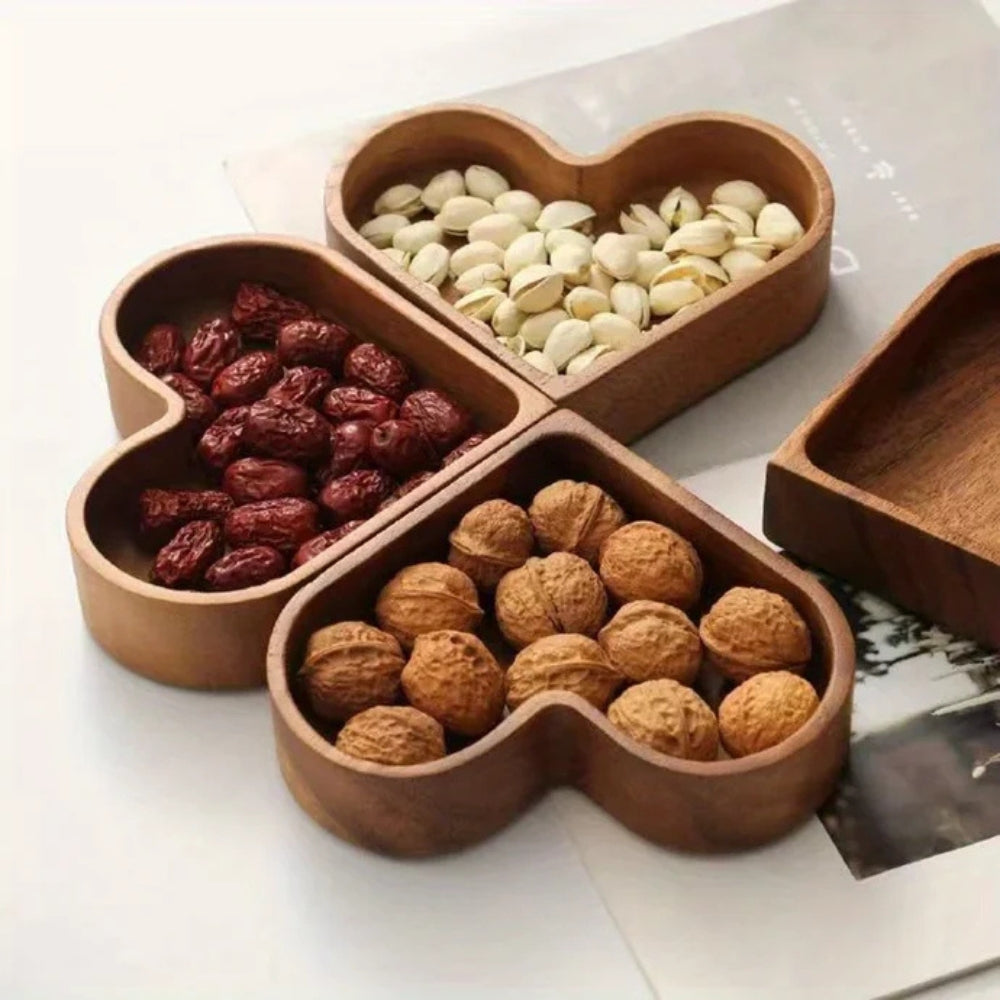 Lisslune | Rustic Heart Snack Tray Collection | 4pcs