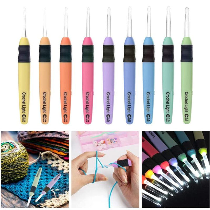 Lisslune | LED Light Crochet Hooks (9 Pieces)