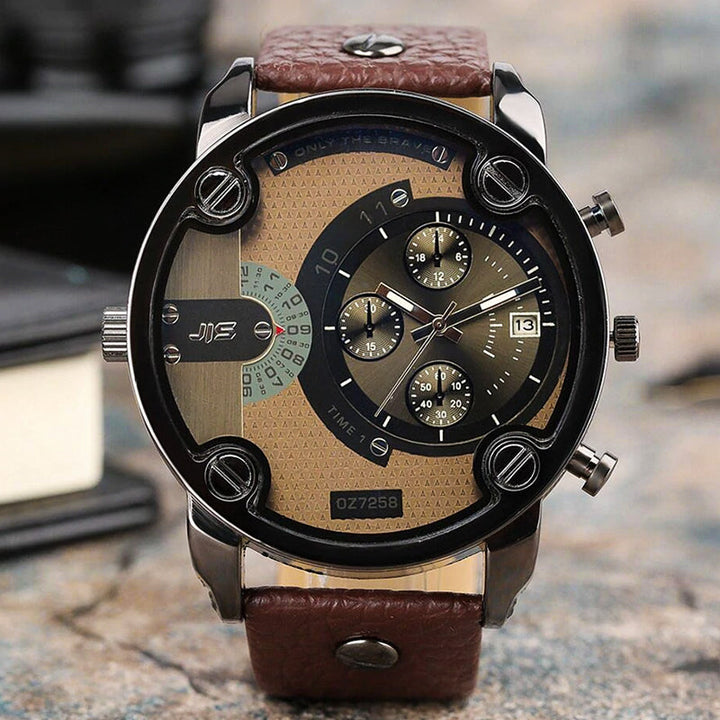 Lisslune | Men's Fashion Large Dial Style Steel Band Watch