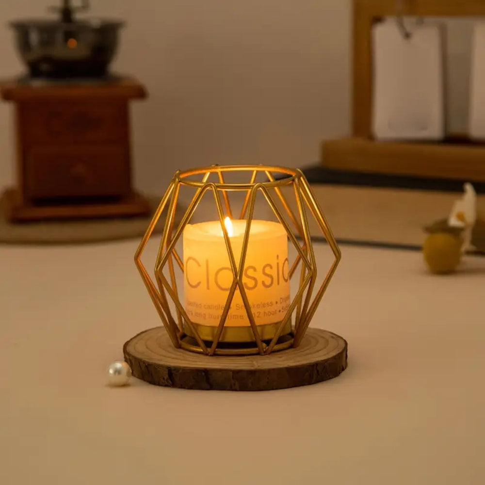 Lisslune | Wireframe Sleek Iron Candle Holder