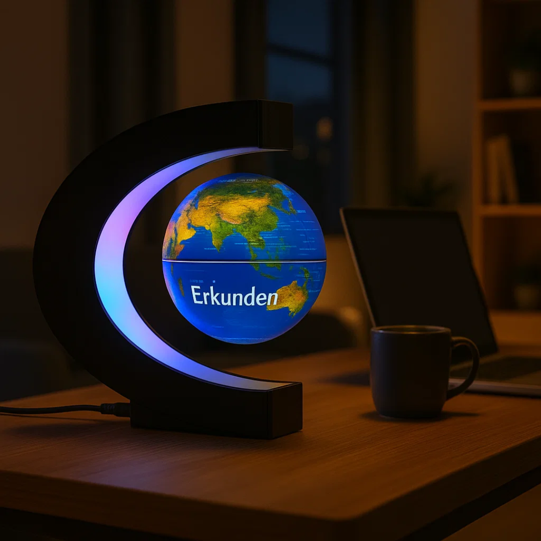 Lisslune | AstroGlobe LED World Globe – Floating Globe Lamp with Magnetic Suspension