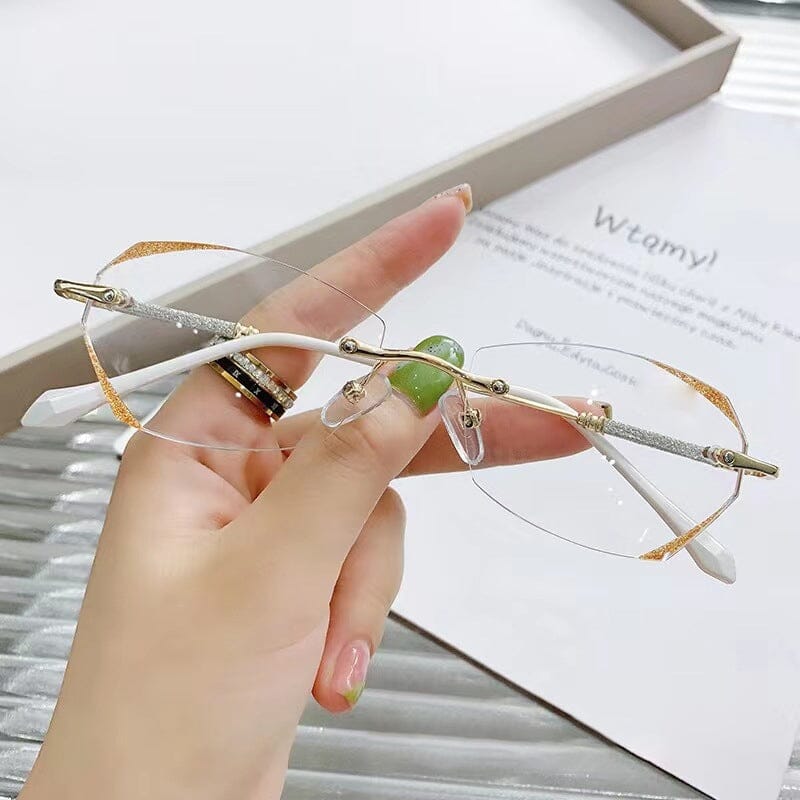 Lisslune | Fashionable rimless blue light blocking reading glasses