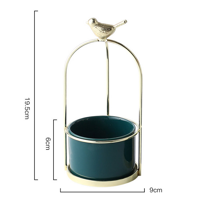 Lisslune | Flower plant pots with bird design for stylish decoration