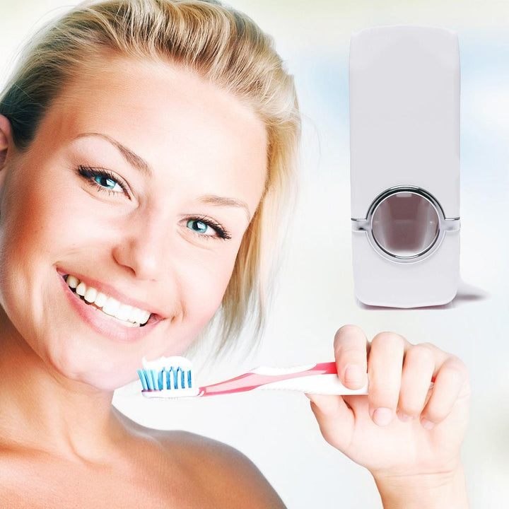 Lisslune | Automatic toothpaste dispenser and toothbrush holder set