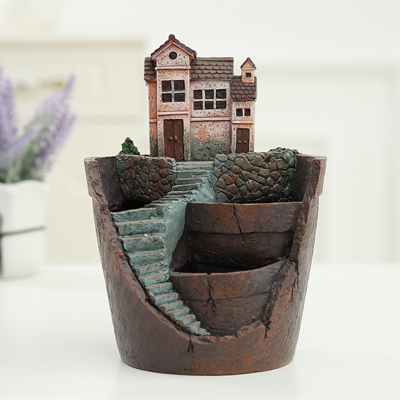 Lisslune | Succulent decorative flower pot for mini garden – Bonsai planting pot for micro landscape and garden