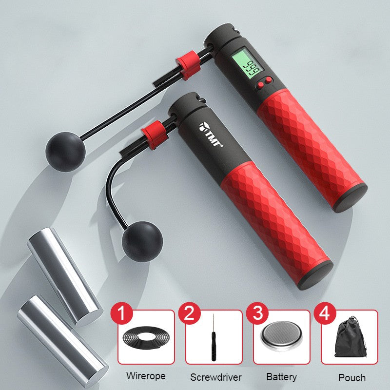 Lisslune | 2-in-1 Weighted Smart Digital Jump Rope with Dual-rope Configuration, for Easy Full-body Workout