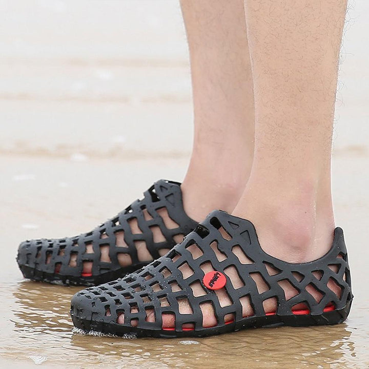 Lisslune | Breathable Hollow Design Solid Flat