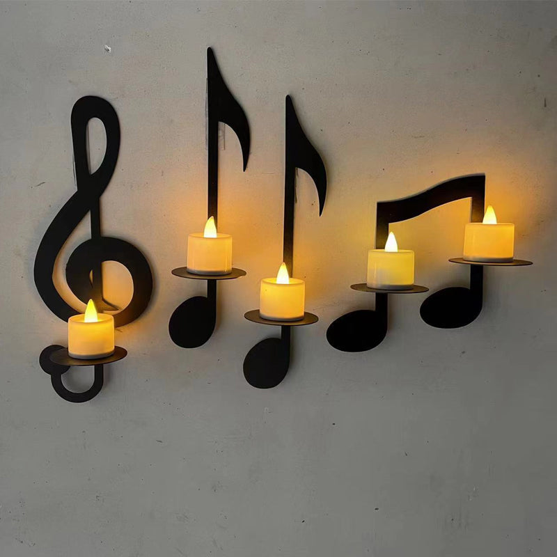Lisslune | 🎼Black Musical Note Wall Light