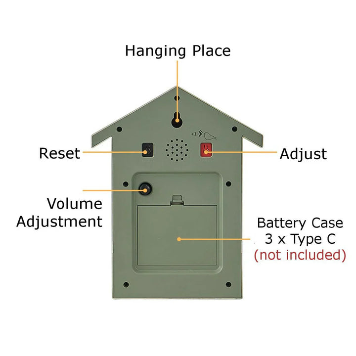 Lisslune | Modern Cuckoo Wall Clock – Elegant Minimalist Design with Hourly Cuckoo Sound