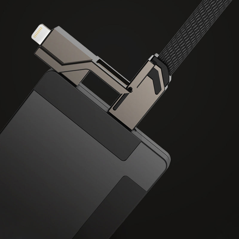 Lisslune | 4-in-1 braided anti-tangle charging cable