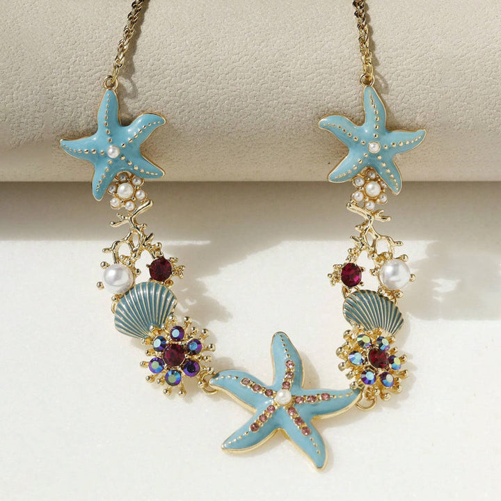 Lisslune | Shell Starfish Pearl Necklace