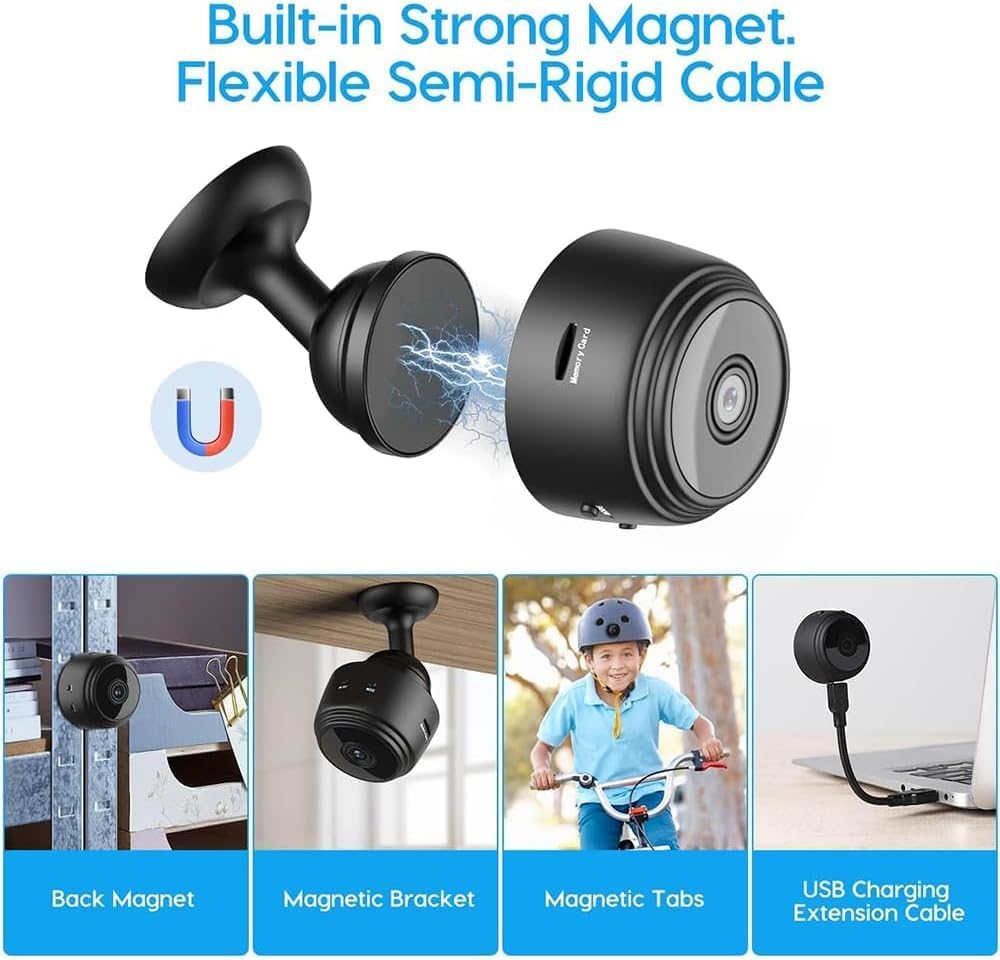 Lisslune | Eyecam Mini Spy Camera – Compact Wi-Fi Home Security Camera for Indoor Surveillance