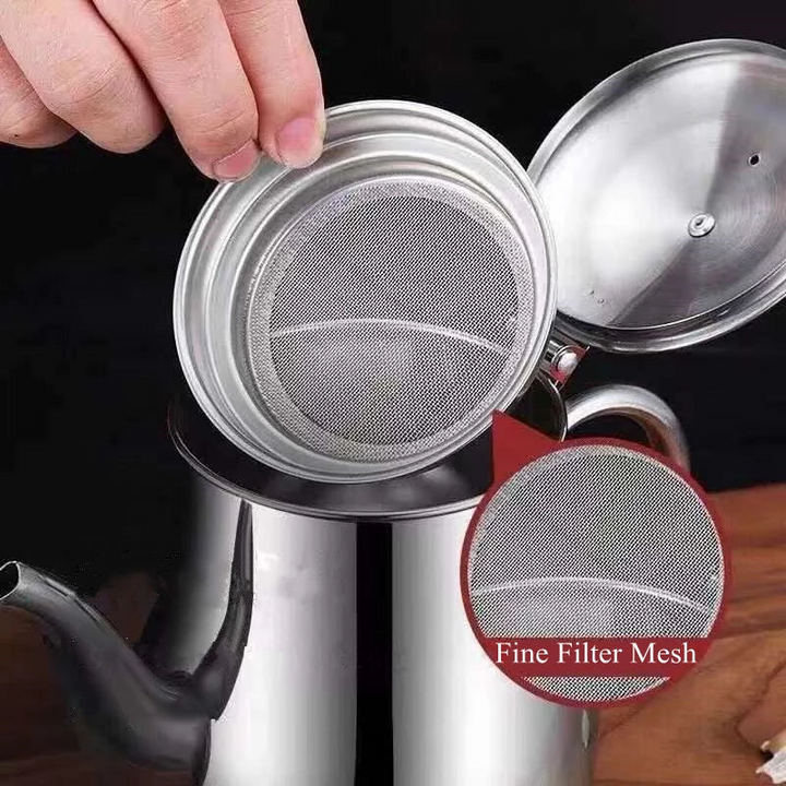 Lisslune | Oil filter jug in stainless steel