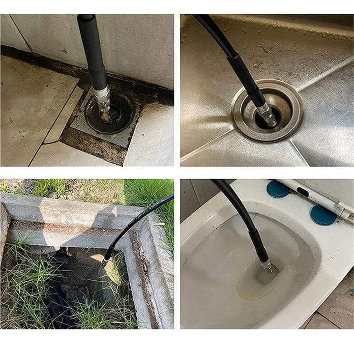Lisslune | High-pressure nozzle made of stainless steel for unclogging drain pipes