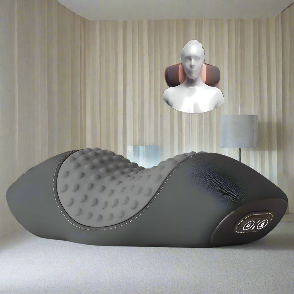 Lisslune | Neck Relaxation Massager for Tension Relief & Stress Reduction - Portable Electric Neck Massager with Heat Therapy