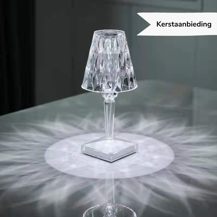 Lisslune | LuxeCrystal Premium LED Table Lamp | Wireless | Dimmable Crystal Lighting | Mood Light & Decoration