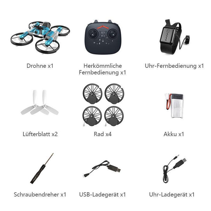 Lisslune | 2.4 G Remote Deformed Motorcycle, Drone