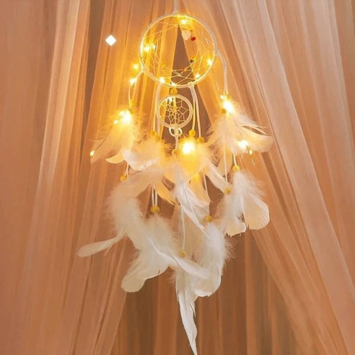 Lisslune | LumeDrøm Decorative Dreamcatcher – Magical Atmosphere with LED Lights