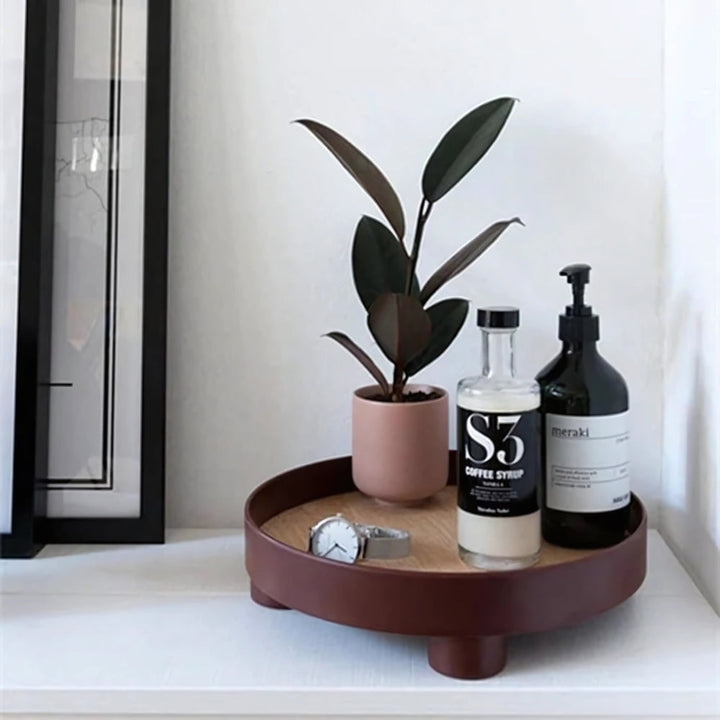 Lisslune | Modern Round Wooden Barbara Tray