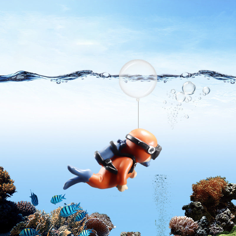 Lisslune | Floating Diver - Aquarium Ornament