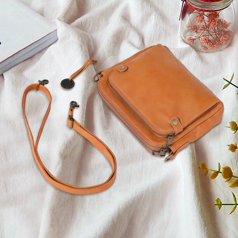 Lisslune | Three-Layer-Leather-Crossbody-Shoulder- & Clutch-Bag